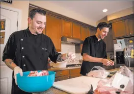  ?? Morgan Lieberman ?? Las Vegas Review-journal Kevin Lopez, left, and Chris Bulen will soon launch their food truck, Gastromix.