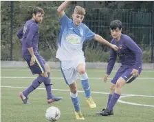  ?? ?? George Ridler scored in Heslerton’s win in the ERCFA Qualifying Cup