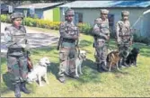  ?? HT PHOTO ?? About 100 army dogs are deployed across the state.