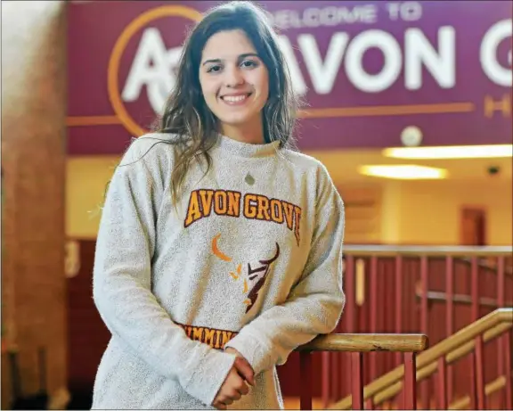 ?? PETE BANNAN — DIGITAL FIRST MEDIA ?? For the second straight year, Avon Grove’s Olivia Paoletti is the Daily Local News All-Area Girls Swimmer of the Year.