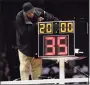  ?? Steve Helber / Associated Press ?? The CIAC basketball committees have sent a formal proposal to the CIAC to adopt a shot clock starting in the 2022-23 season.