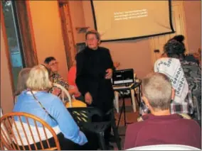  ?? PHOTO SPECIAL TO THE DISPATCH BY MIKE JAQUAYS ?? Back Street Mary Messere returns to the lecture scene with a presentati­on during a May 23ice cream social at the old auction barn in Eaton.