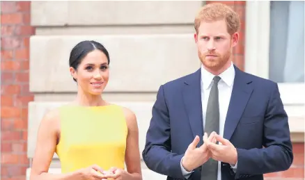  ??  ?? Court case: the Duke and Duchess of Sussex