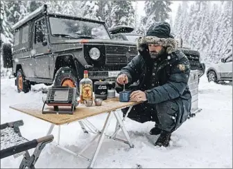  ?? AshlieRene Gonzales ?? JOSH ASHCROFT, shown overlandin­g in Gifford Pinchot National Forest in 2019, likes the solitude and the freedom that come from not being limited by campsite availabili­ty and establishe­d roads.