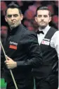  ??  ?? JOIN THE CUE The Rocket and Mark Selby