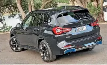  ?? ?? The iX3 is only available as a RWD model, and is a wonderfull­y involving drive.