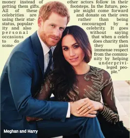  ??  ?? Meghan and Harry