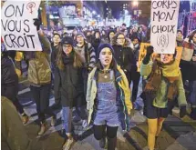  ?? JACQUES NADEAU LE DEVOIR ?? À Montréal, marche pour dénoncer la culture du viol