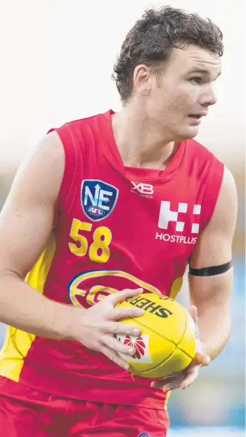  ?? Picture: NEAFL ?? Gold Coast Suns academy player Caleb Graham is tipped for big things.
