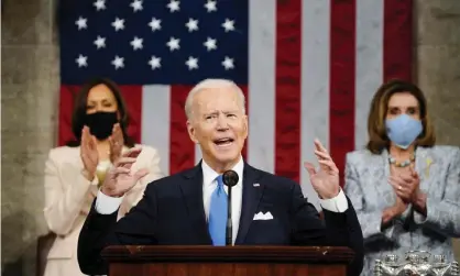  ?? ?? Joe Biden addresses a joint session of Congress in April last year. Photograph: Melina Mara/AP