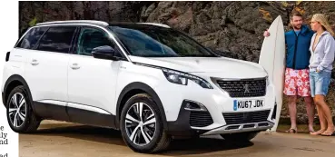  ??  ?? Space master: The Peugeot 5008 can seat seven or take a 1,000-litre load