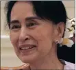  ??  ?? AUNG SAN SUU KYI