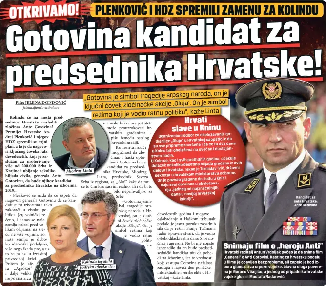  ??  ?? Miodrag Linta
Kolinda izgubila podršku Plenkovića