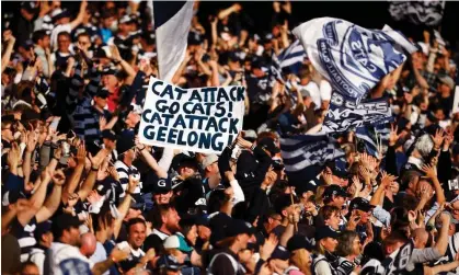  ?? Photograph: Daniel Pockett/AFL Photos/via Getty Images ?? AFL gives ‘common ground for lovers of the game to relate, commiserat­e and celebrate’.