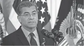  ?? MANDEL NGAN/AFP VIA GETTY IMAGES ?? The U.S. Department of Health and Human Services, led by Xavier Becerra, has said states will be notified 60 days before the emergency ends.
