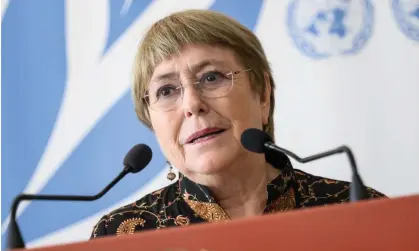  ?? Fabrice Coffrini/AFP/Getty Images ?? United Nations human rights commission­er Michelle Bachelet said there were limitation­s on her visit to Xinjiang, China. Photograph: