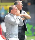  ??  ?? Brendan Rodgers calls the shots