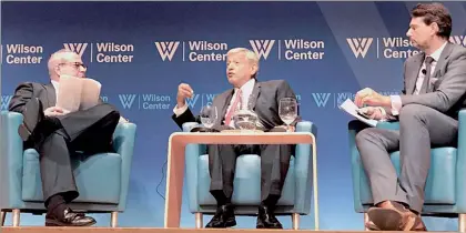  ?? Foto La Jornada ?? Andrés Manuel López Obrador participó en un foro organizado por el Centro Woodrow Wilson