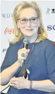  ?? POSTMEDIA NETWORK FILES ?? Meryl Streep attends the Florence Foster Jenkins’ press conference during the 29th Tokyo Internatio­nal Film Festival in Tokyo.