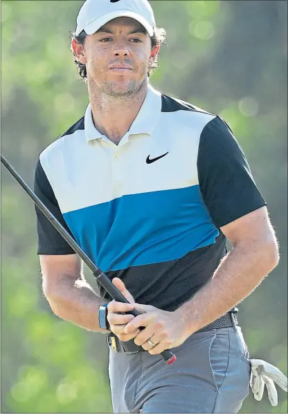 ??  ?? Rory Mcilroy is within striking distance heading into today’s final day
