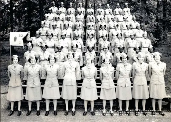  ?? Contribute­d ?? WACs pose for a photograph during training at the Third WAC Training Center.