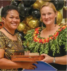  ?? Photos: Supplied ?? New Zealand High Commission­er to Fiji, Charlotte Darlow has commended the contributi­on of women officers in the Fiji Police Force.