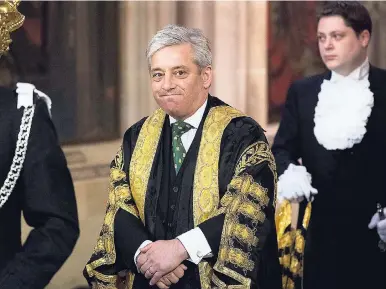  ?? AP ?? Britain’s Speaker of the House of Commons John Bercow.