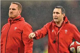  ?? ?? Gethin Jenkins (left) and Stephen Jones played in Wales’ Grand Slam-winning side in 2005