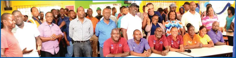  ??  ?? A group of Noranda Bauxite employees came together to celebrate a safety event in the Mines. Noranda provides income generation for over 1,000 Jamaicans through direct and indirect employment