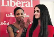 ?? ALLEN MCINNIS / POSTMEDIA NEWS ?? A grassroots vote kept party favourite Yolande James, left, from winning the nomination in Saint-Laurent. Emmanuella Lambropoul­os, right, was victorious.