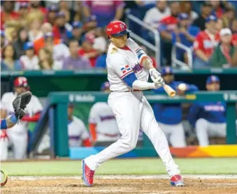  ?? NELSON PULIDO ?? Manny Machado se fue de 8-0 en los partidos contra Puerto Rico y Venezuela.