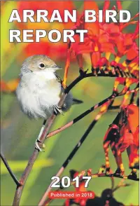 ??  ?? The striking front cover of the 2017 Arran Bird Report.