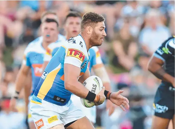  ??  ?? Titans' coach Garth Brennan was full of praise for Brenko Lee after the teams trial against the Cowboys.