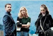  ?? MARSAILI MAINZ/ACORN TV ?? Martin Compston, from left, Sophie Rundle and Mirren Mack in the Scottish drama “The Nest.”