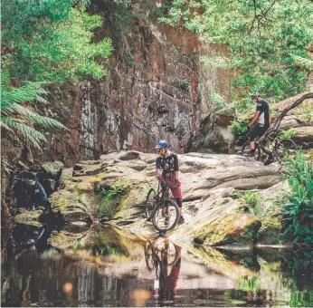  ??  ?? The town of Derby in Tasmania reinvented itself from a producer of tin to mountain biking hotspot for tourists. Picture: Stu Gibson/Tourism Tasmania