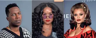  ?? AP ?? Leslie Odom Jr., from left, H.E.R. and Andra Day were announced along with Celeste and Diane Warren as the Golden Globe nominees for best original song.