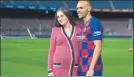  ?? FOTO: MD ?? Martin y Anne Laure en el Camp Nou