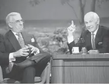  ?? The Associated Press/files ?? Two volumes of material from Johnny Carson, pictured right with sidekick Ed McMahon, can be purchased from iTunes.