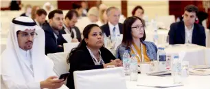  ?? Photo by Juidin Bernarrd ?? Delegates attending a session at the 13th edition of World Associatio­n of Newspapers and News Publishers (WAN-IFRA) Middle East Conference in Dubai on Thursday. —