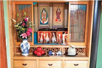  ??  ?? In this photo, a ‘hidden Christian’ altar is seen in the house of a Japanese faithful on Ikitsuki Island in Nagasaki prefecture.— AFP photos