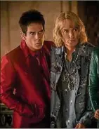  ??  ?? Zoolander 2 (à g.) est nommé aux Razzie, Isabelle Huppert