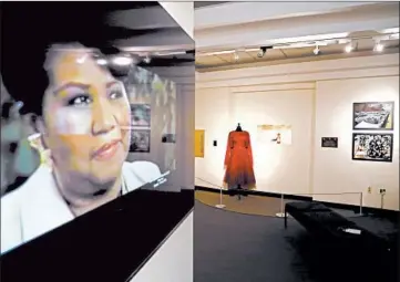  ?? CARLOS OSORIO/AP PHOTOS ?? “THINK,” a tribute to Aretha Franklin, opened last month at the Wright Museum of African American History in Detroit.