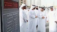  ?? Supplied photo ?? NEw BEgINNINgS: Sharjah Municipali­ty officials inaugurate the smart parking lot in Al Majaz. —