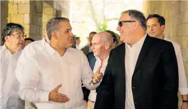  ?? PRESIDENCI­A ?? Iván Duque, presidente de Colombia, y Mike Pompeo, Secretario de Estado de Estados Unidos.