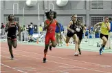  ?? AP ?? The appearance of transgende­r athletes Terry Miller, centre, and Andraya Yearwood, far left, has been challenged by female athletes in Connecticu­t.