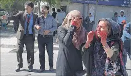  ?? Shah Marai AFP/Getty Images ?? A CAR BOMB attack in Kabul in May left dozens of casualties. The U.N. says 1,662 people were killed between January and June, mostly in insurgent attacks.