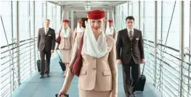  ?? ?? Members of Emirates’ multinatio­nal and worldwide cabin crew