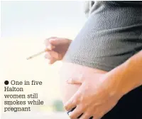  ??  ?? One in five Halton women still smokes while pregnant