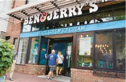  ?? CHARLES KRUPA/AP 2021 ?? Ice cream maker Ben & Jerry’s asked a federal court to block a decision by parent company Unilever to sell its interest in the brand in Israel to a licensee.