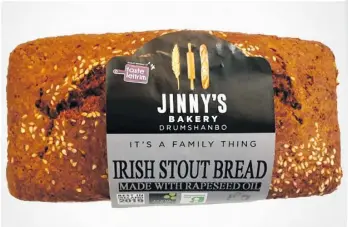  ?? ?? Stout bread made at Jinny’s Bakery.